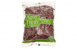 Agro Fresh Guntur Chilly with Stem   Pack  200 grams